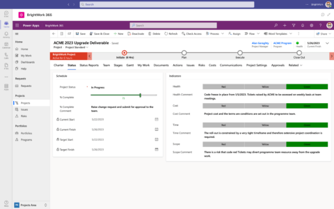 Microsoft Teams and BrightWork 365