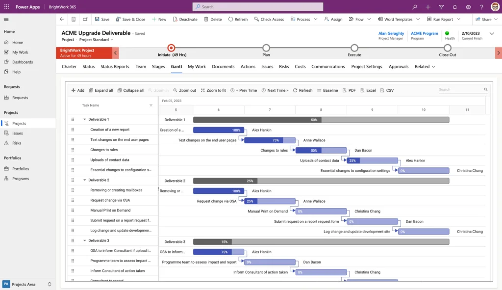 power apps templates BrightWork 365